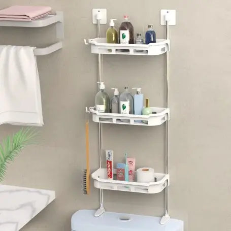 Etagère de Rangement Mural Multifonction à 3 Niveaux