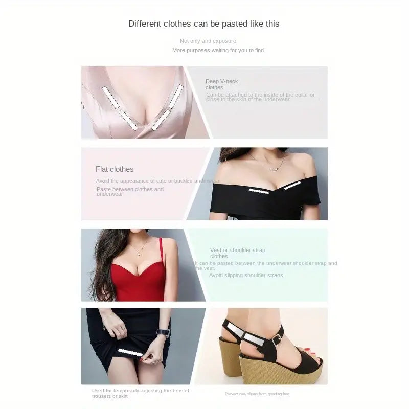 Bande Adhésive Double Face pour Vêtements – 24 Pièces - My Store