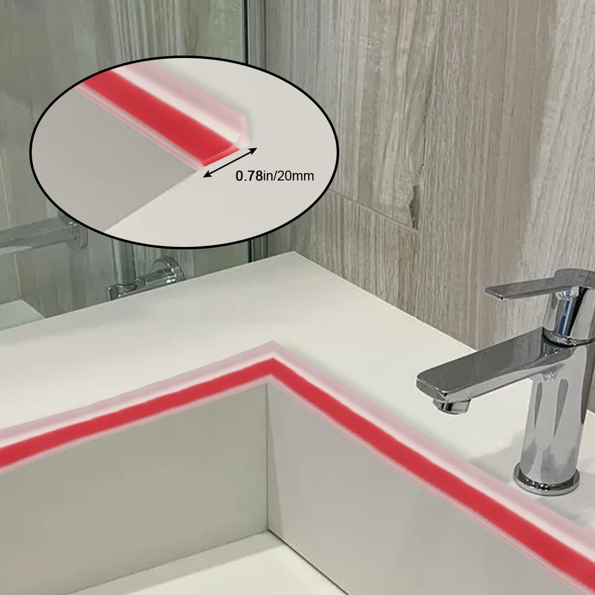 Barrière Anti-Eau en Silicone – Douche & Cuisine 2m | Wizzi - My Store