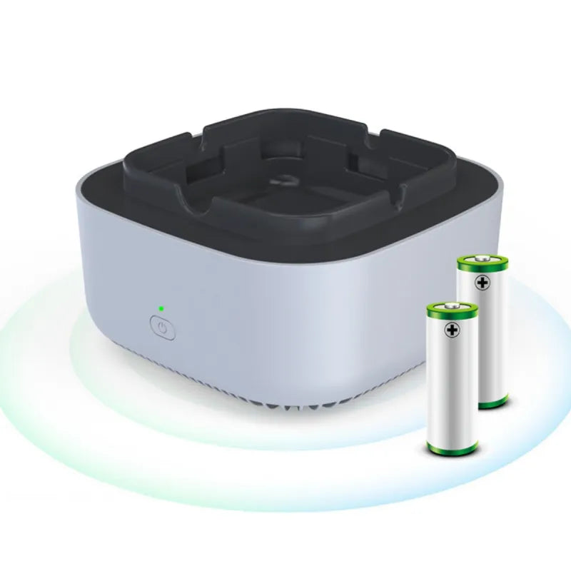Vue intérieure du cendrier avec filtre HEPA intégré pour purification de l’air