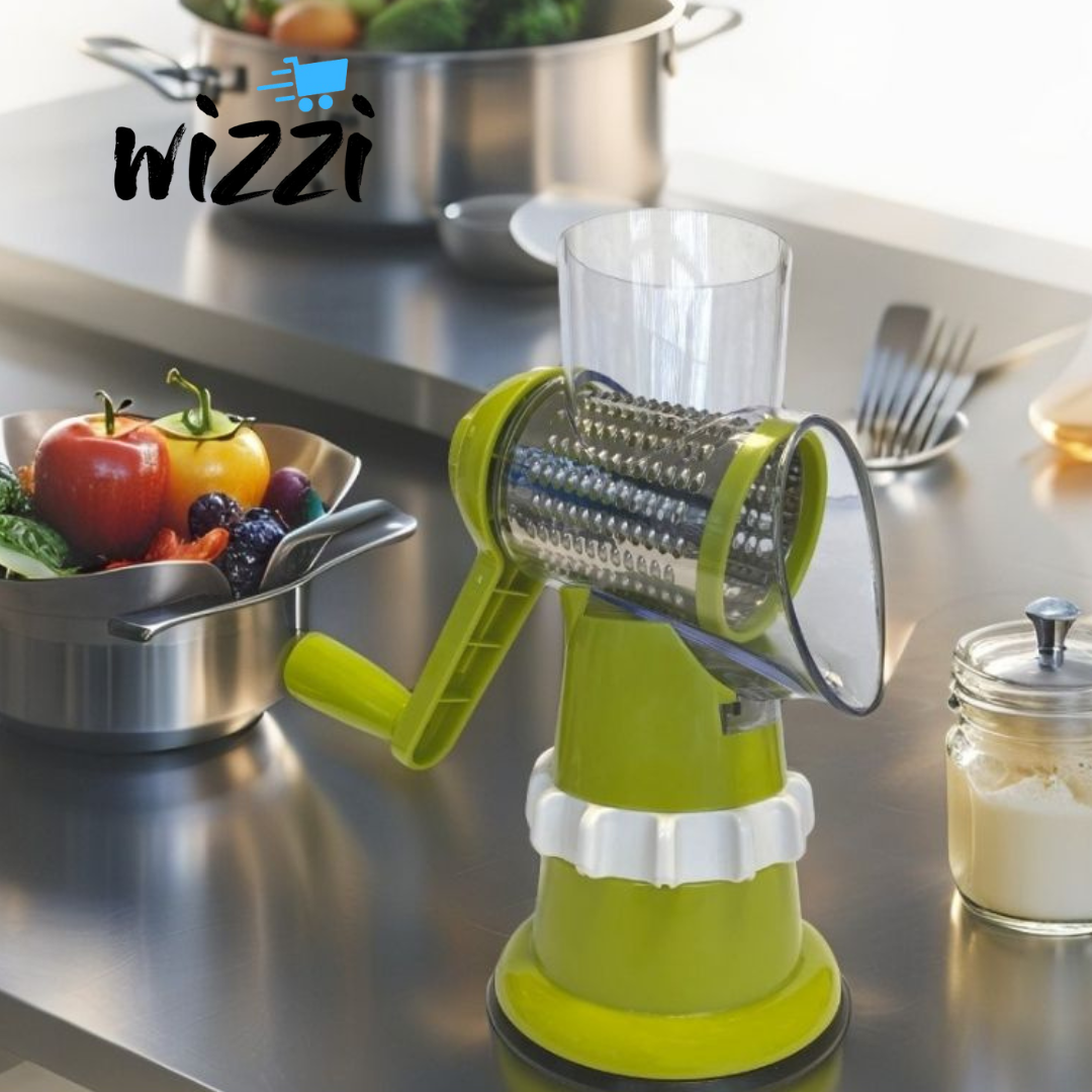 Râpe rotative de table avec ventouse – coupe légumes, fromage, fruits – Wizzi Tunisie