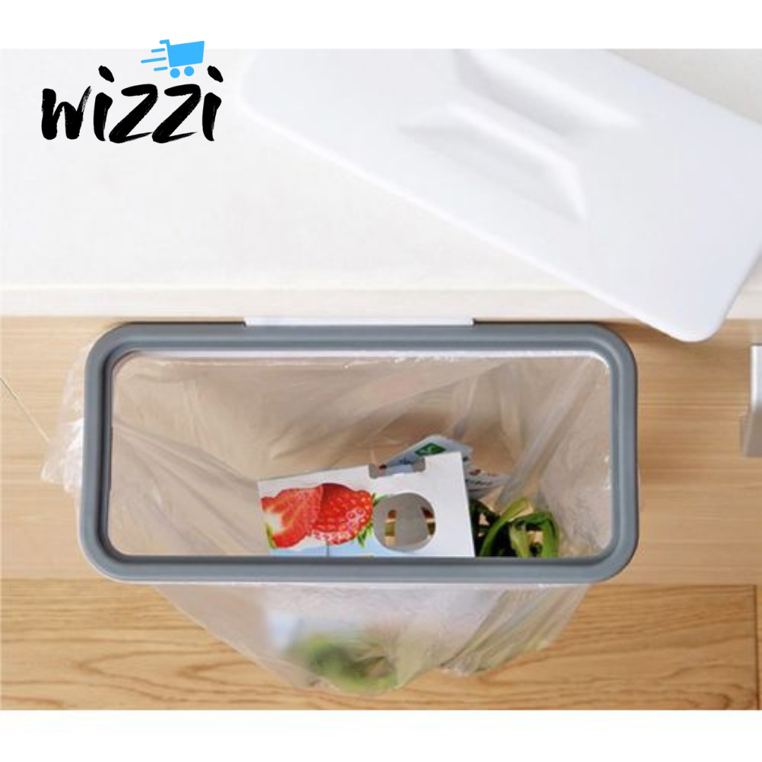 Support pour sac poubelle avec couvercle – fixation tiroir ou placard – Wizzi Tunisie