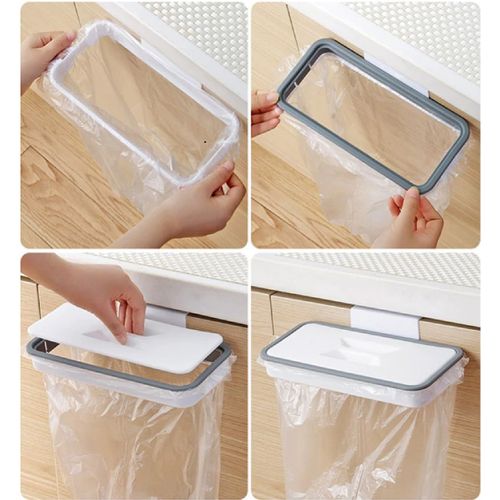 Support Sac Poubelle avec Couvercle – Fixation Porte ou Tiroir | Wizzi - My Store