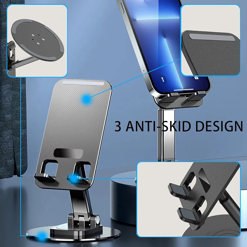 Support de Téléphone Portable – Bureau, Réglable & Antidérapant | Wizzi - My Store