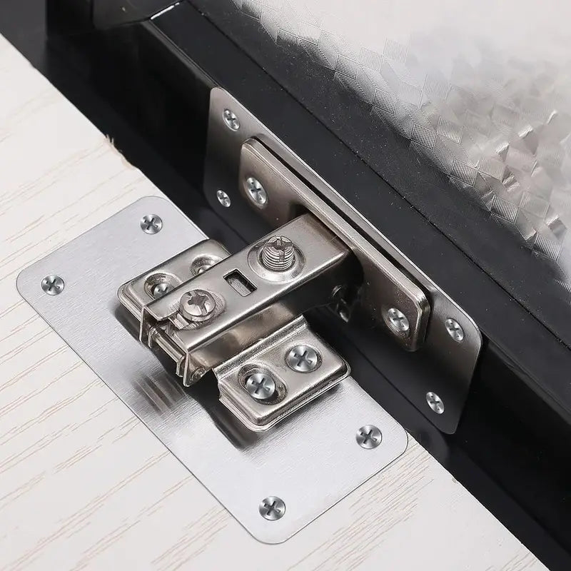 Kit De Réparation Charnières Pour Porte et Placard - 4 Plaques