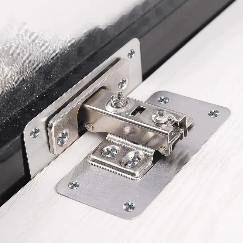 Kit De Réparation Charnières Pour Porte et Placard - 4 Plaques