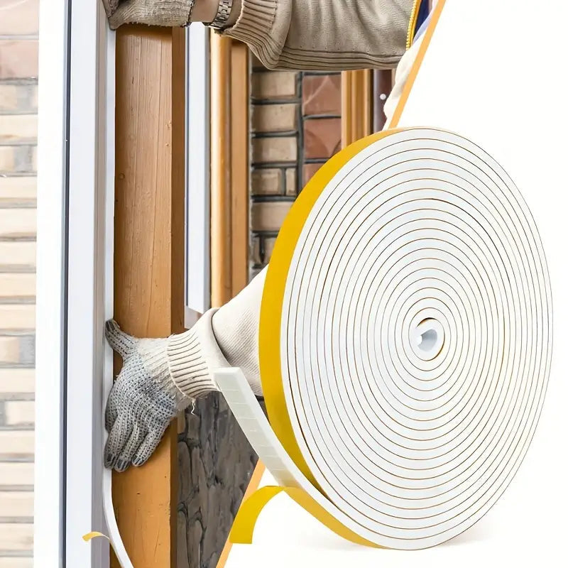 BOSS TAPE Joint d'étanchéité pour porte , fenêtre, isolation thermique, EPDM 6mm, BLANC
