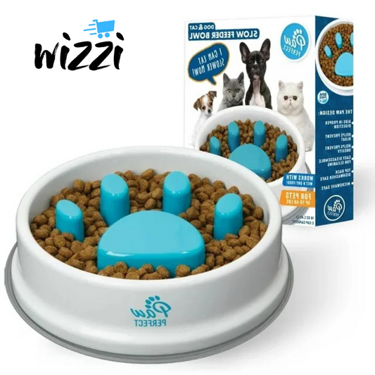 Bol ralentisseur pour chiens et chats – en forme de patte – Wizzi Tunisie

