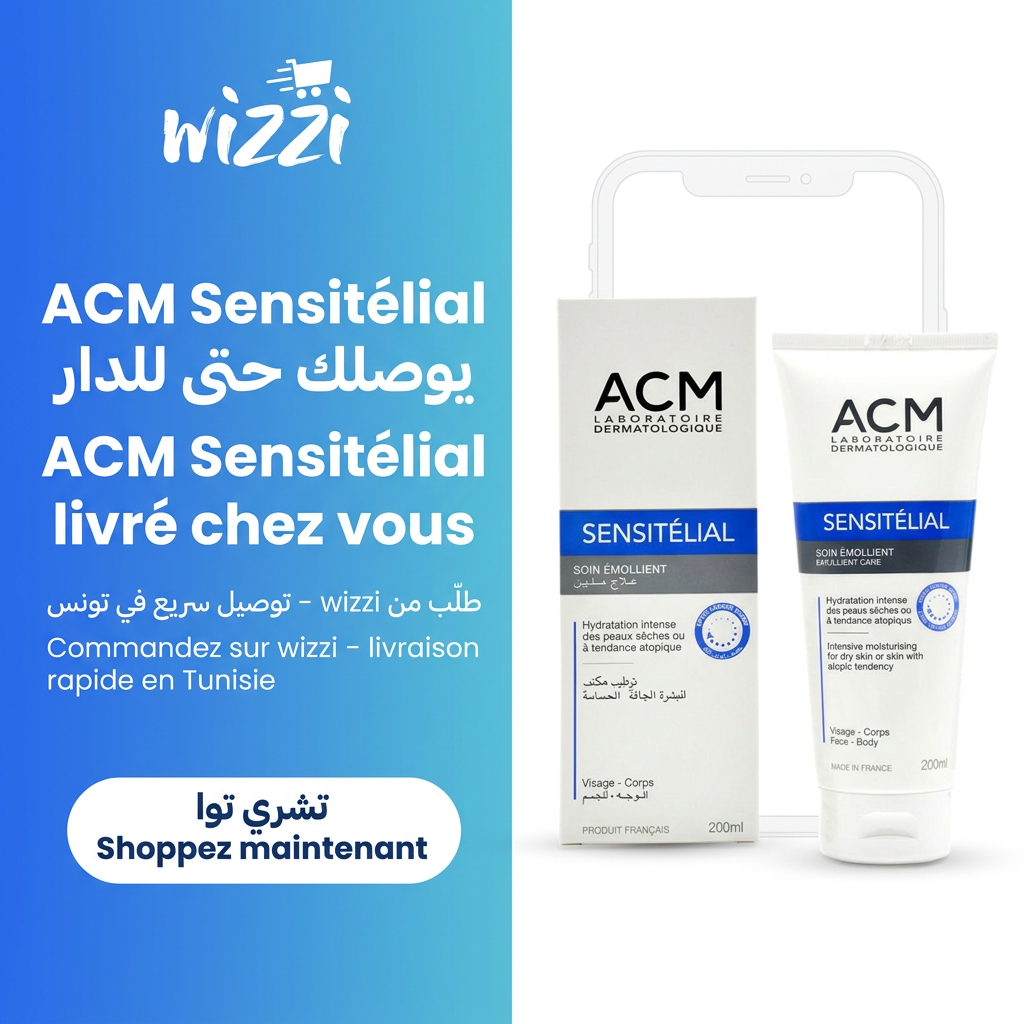 Crème émolliente ACM Sensitélial pour le corps et visage anti-démangeaison