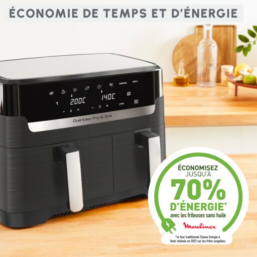 Friteuse sans huile Dual Easy Fry & Grill - My Store