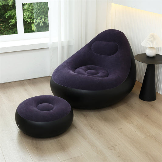Pouffe Gonflable avec Repose-Pieds – Fauteuil Confort & Design - My Store