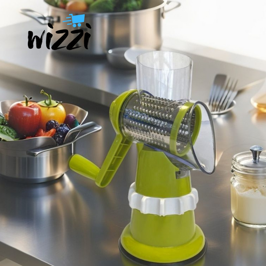 Râpe rotative de table avec ventouse – coupe légumes, fromage, fruits – Wizzi Tunisie

