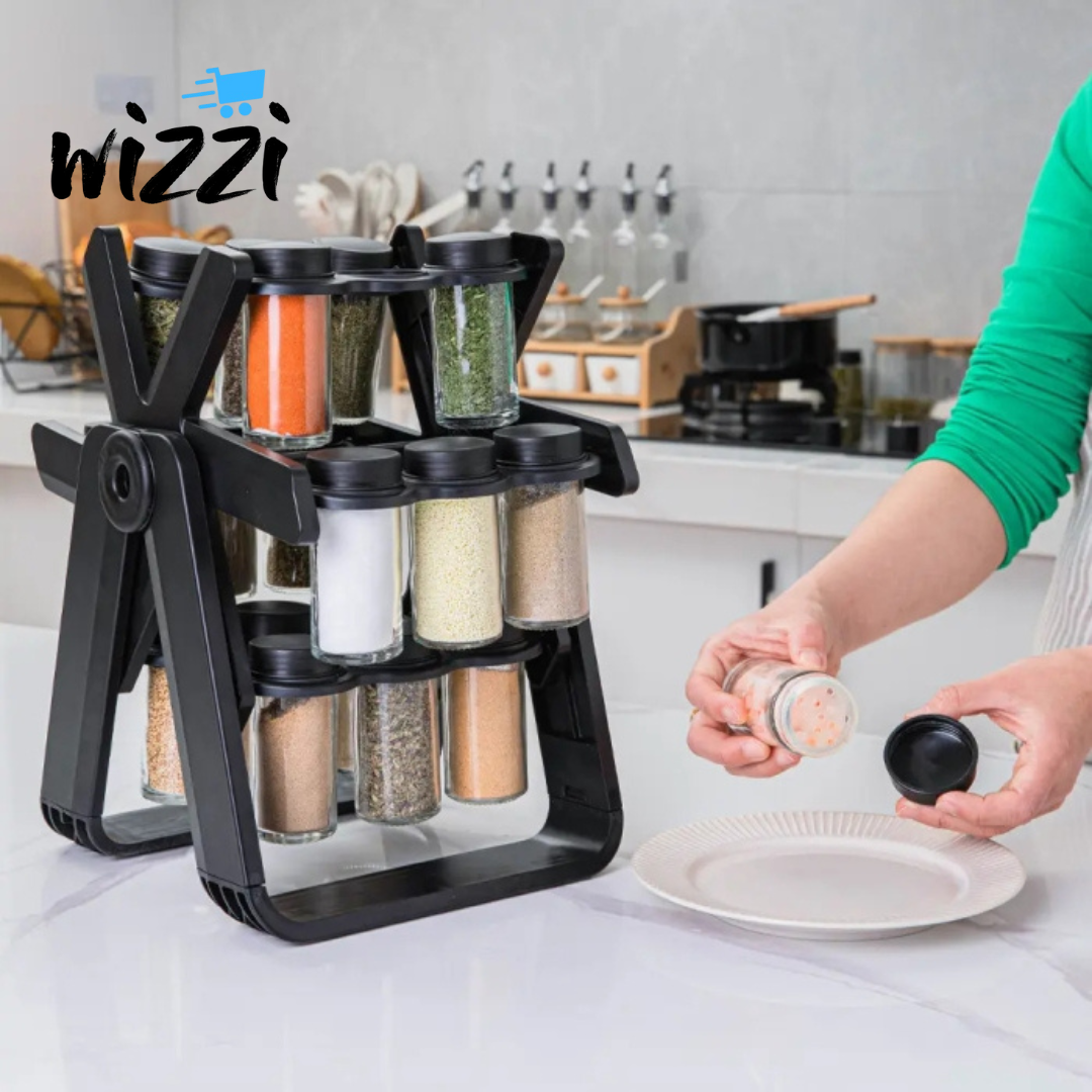 set-porte-epices-19-pieces-avec-support-rotatif-noir
