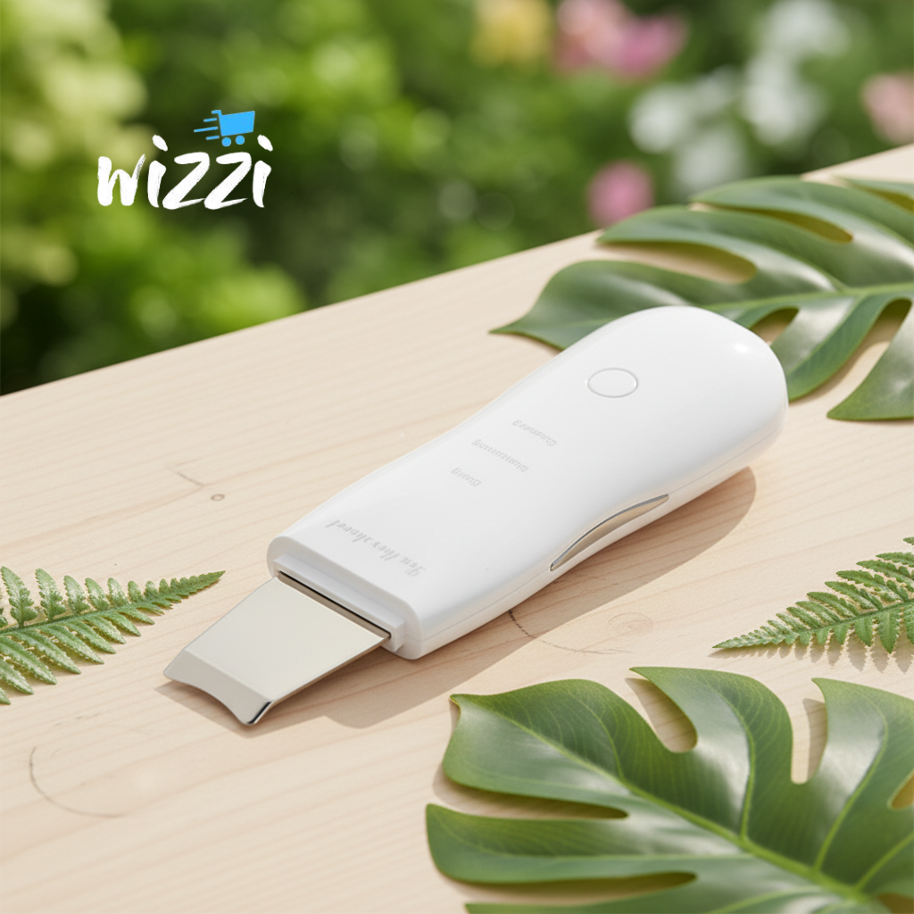 Ultrasonic Scrubber Wizzi TN pour nettoyage profond du visage et élimination des points noirs