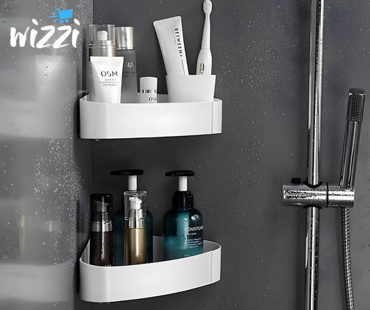Étagère de douche d'angle autocollante Wizzi - blanc

