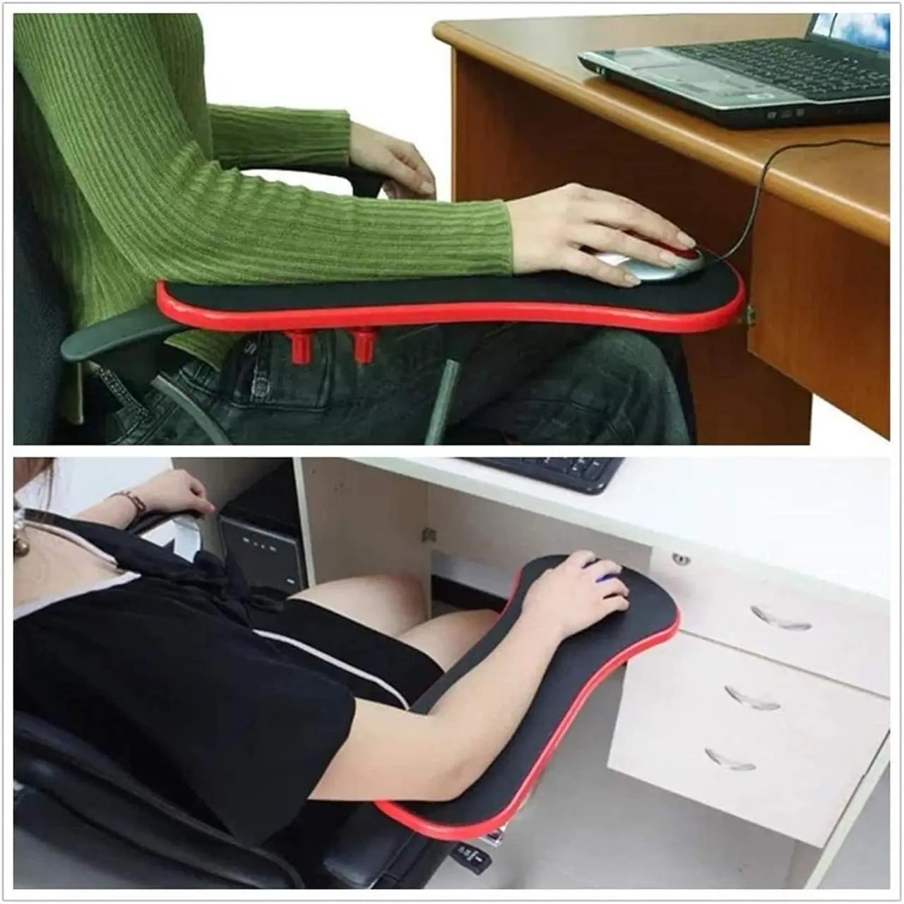 Détail du matériau en gel confortable du repose-poignet